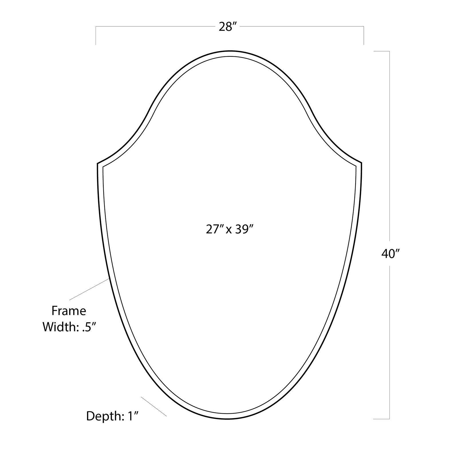 Image 6 Regina Andrew Design Crest Black 28" x 40" Wall Mirror more views