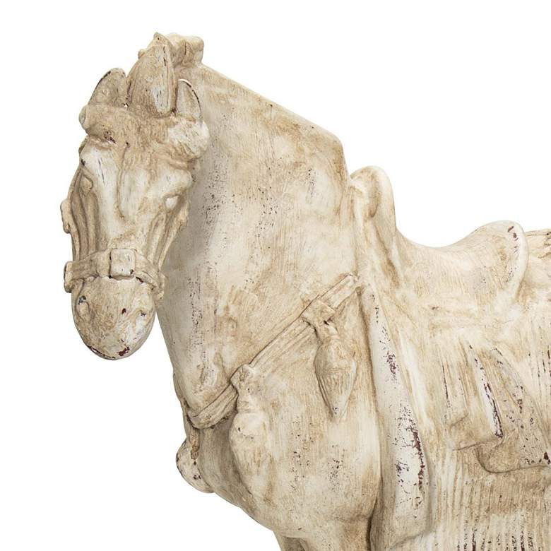Image 2 Regina Andrew Design Dynasty 15 inchH Neutral White Horse Statue more views