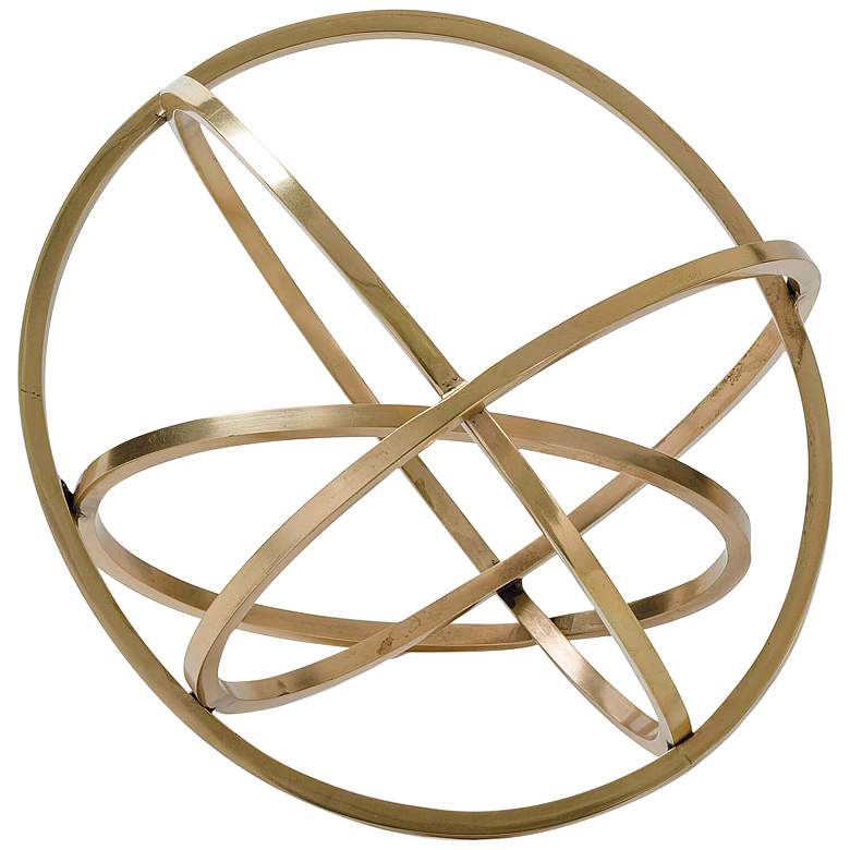 Image 1 Regina Andrew Design Ellipse 10 inchW Brass Table Top Accessory