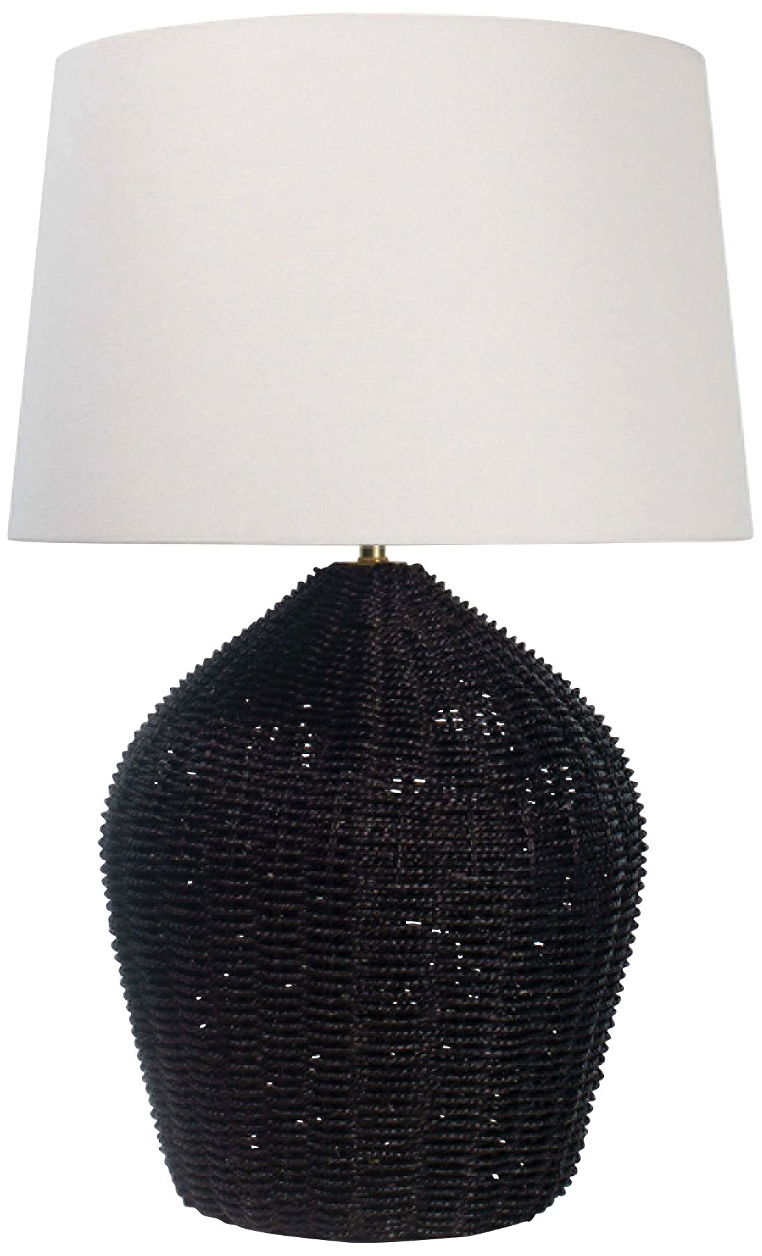 black rattan lamp