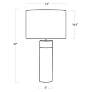 Regina Andrew Design Harlow 27 1/2" Gray Faux Shagreen Table Lamp