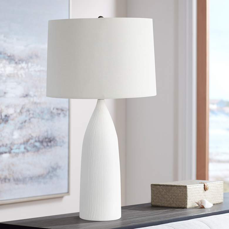 Image 1 Regina Andrew Design Hayden White Ceramic Bottle Table Lamp