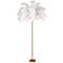Regina Andrew Design Josephine 70" High Steel and Feather Floor Lamp