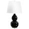 Regina Andrew Design June Black Ceramic Gourd Table Lamp