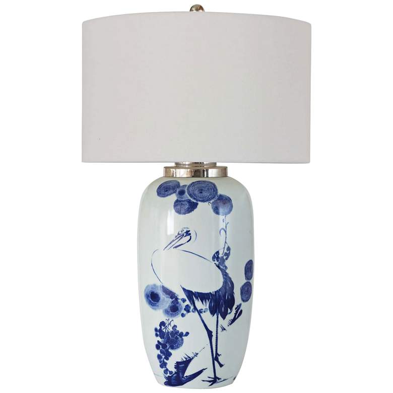Image 1 Regina Andrew Design Kyoto White and Blue Ceramic Table Lamp