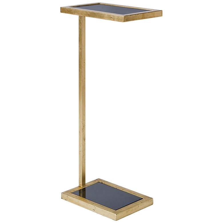 Image 1 Regina Andrew Design Liam 8" Wide Gold Leaf Steel Drink Table