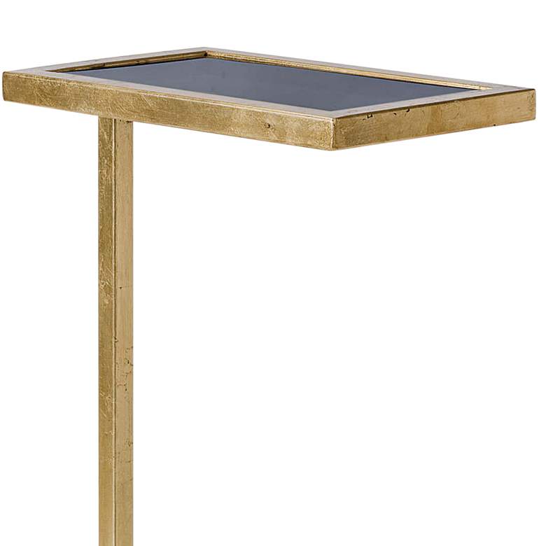 Image 2 Regina Andrew Design Liam 8" Wide Gold Leaf Steel Drink Table more views