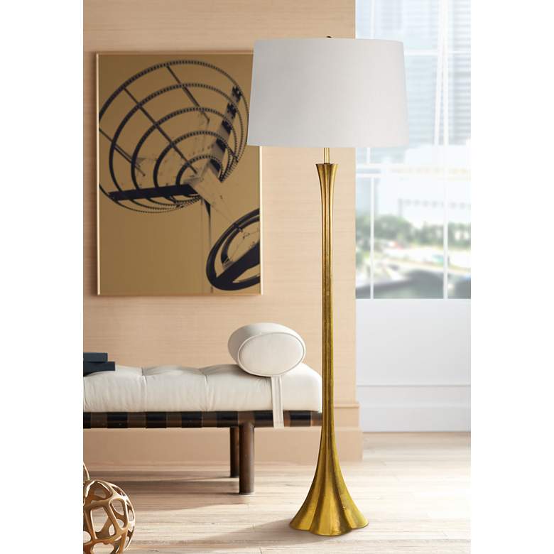 Image 1 Regina Andrew Design Lillian 64 inch Modern Gold Leaf Floor Lamp