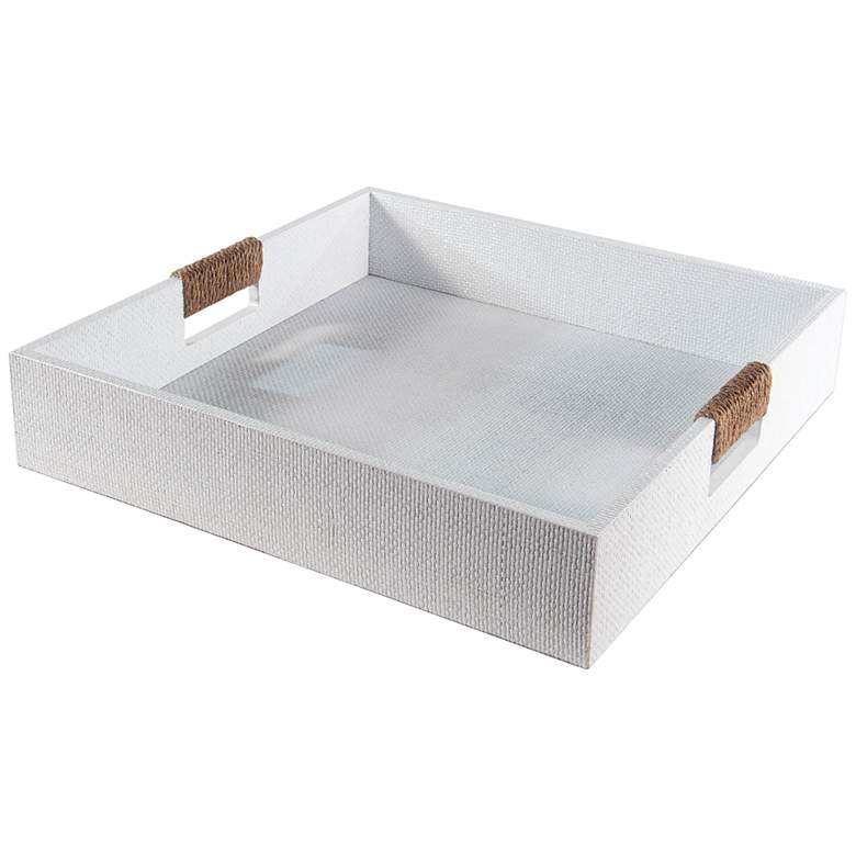 Image 1 Regina Andrew Design Logia 18" Square White Serving Tray