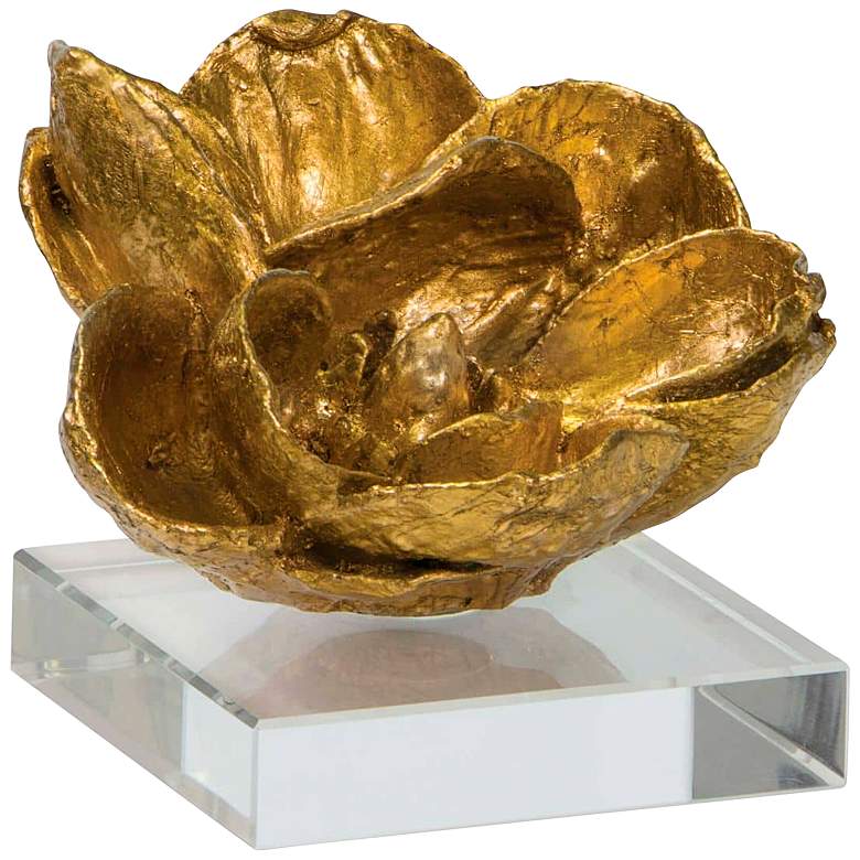 Image 1 Regina Andrew Design Magnolia 6" Wide Gold Leaf Figurine