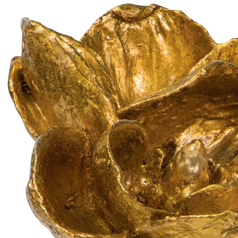Image 2 Regina Andrew Design Magnolia 6" Wide Gold Leaf Figurine more views