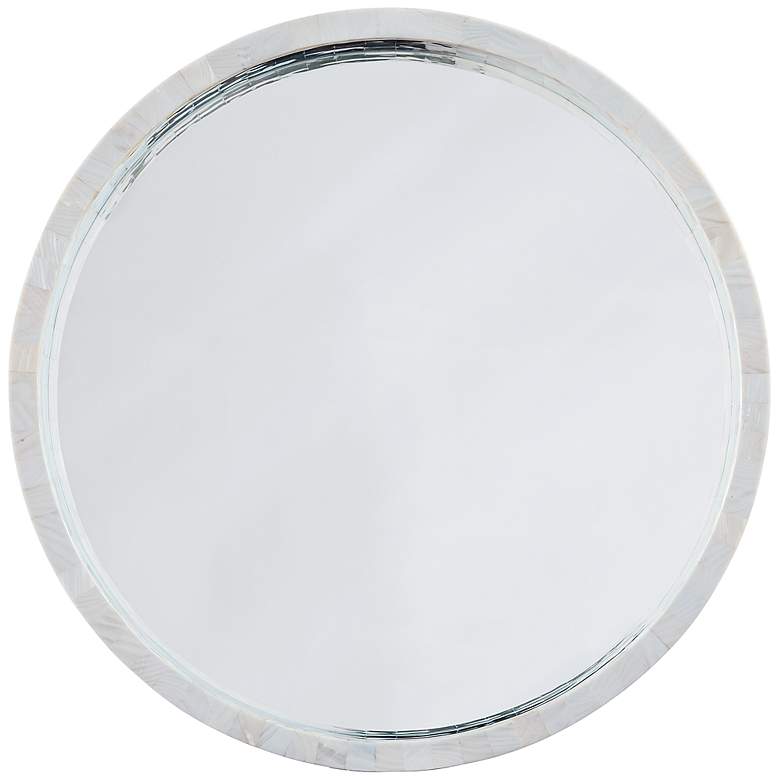 Image 1 Regina Andrew Design Mother Of Pearl 24 inch Round Wall Mirror
