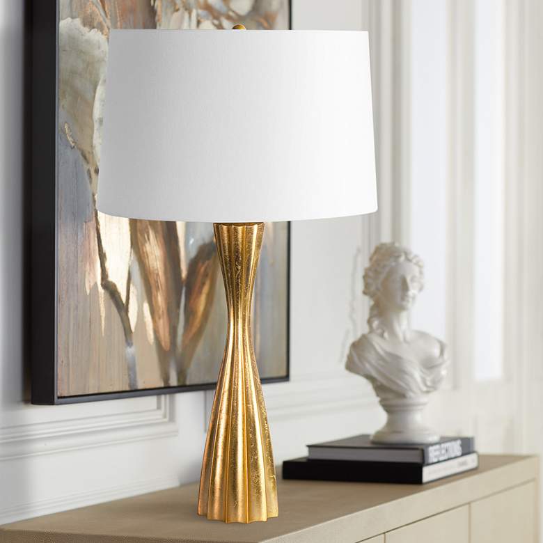 Image 1 Regina Andrew Design Naomi 31" High Gold Leaf Modern Table Lamp