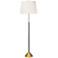 Regina Andrew Design Parasol 60" Gold Leaf and Black Floor Lamp