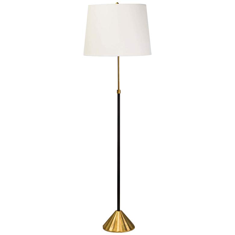 Image 1 Regina Andrew Design Parasol 60" Gold Leaf and Black Floor Lamp