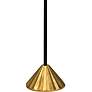 Regina Andrew Design Parasol 60" Gold Leaf and Black Floor Lamp