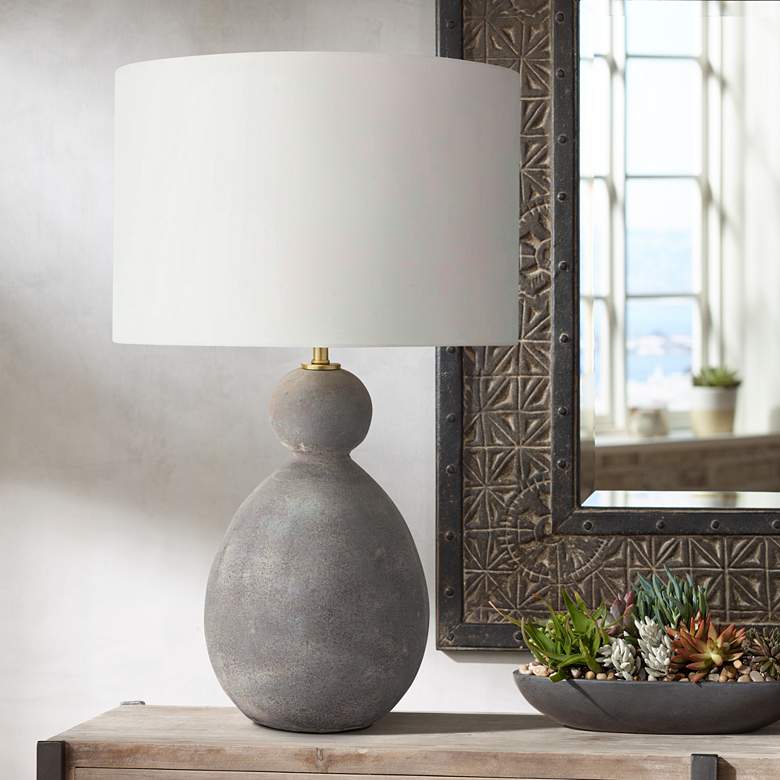 Image 1 Regina Andrew Design Playa 25 1/2" Gray Ceramic Table Lamp