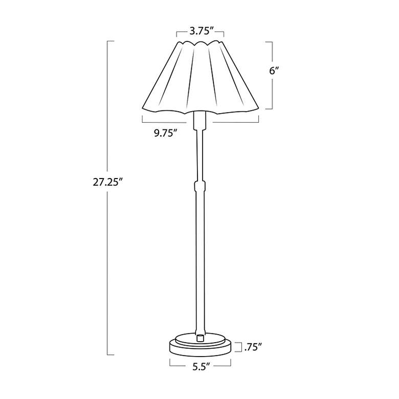 Image 4 Regina Andrew Design Polly Natural Brass Buffet Table Lamp more views