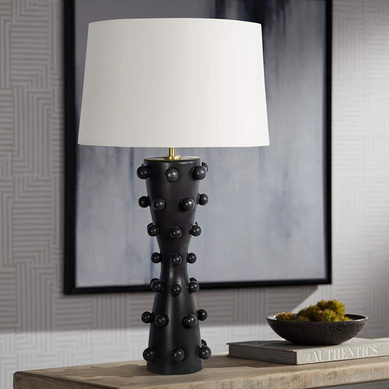 Image 1 Regina Andrew Design Pom Pom Black Ceramic Table Lamp