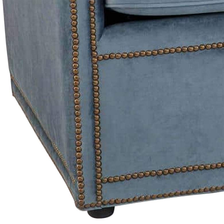 Regina Andrew Design Posh 63 3/4 inch Wide Blue Velvet Fabric Sofa more views