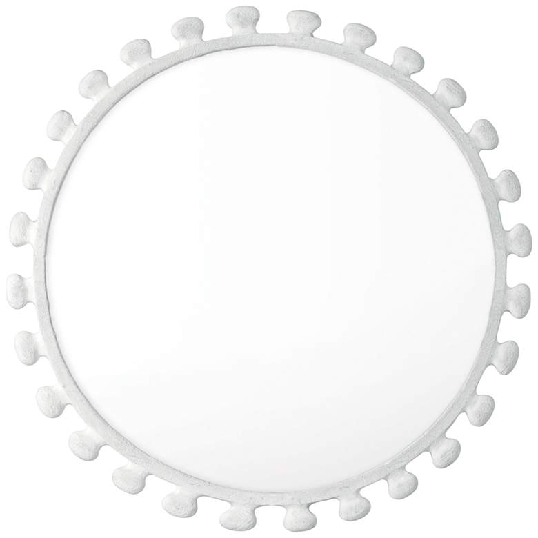Image 1 Regina Andrew Design Sanya Matte White 32" Round Wall Mirror