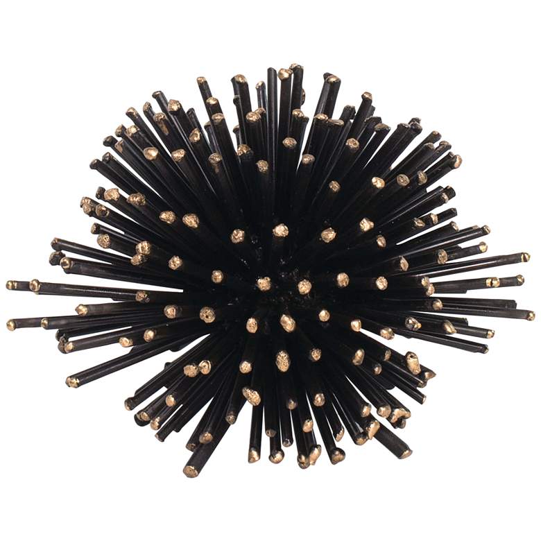 Image 1 Regina Andrew Design Sea Urchin 9 inch Wide Black Iron Sculpture