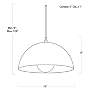 Regina Andrew Design Sigmund 15"W Black Dome Pendant Light