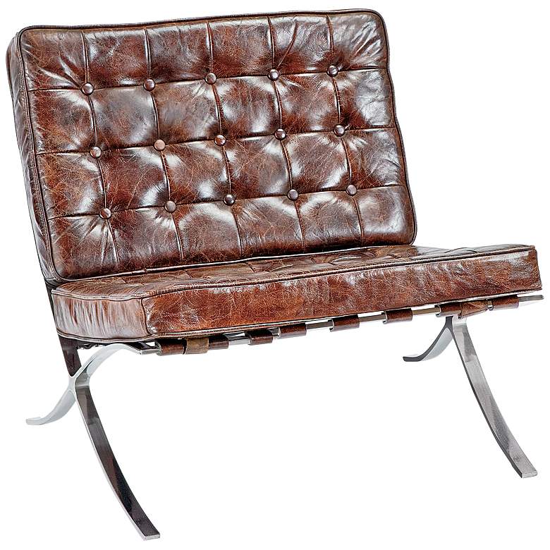 Image 1 Regina Andrew Design Soho Tufted Cigar Leather Lounge Chair