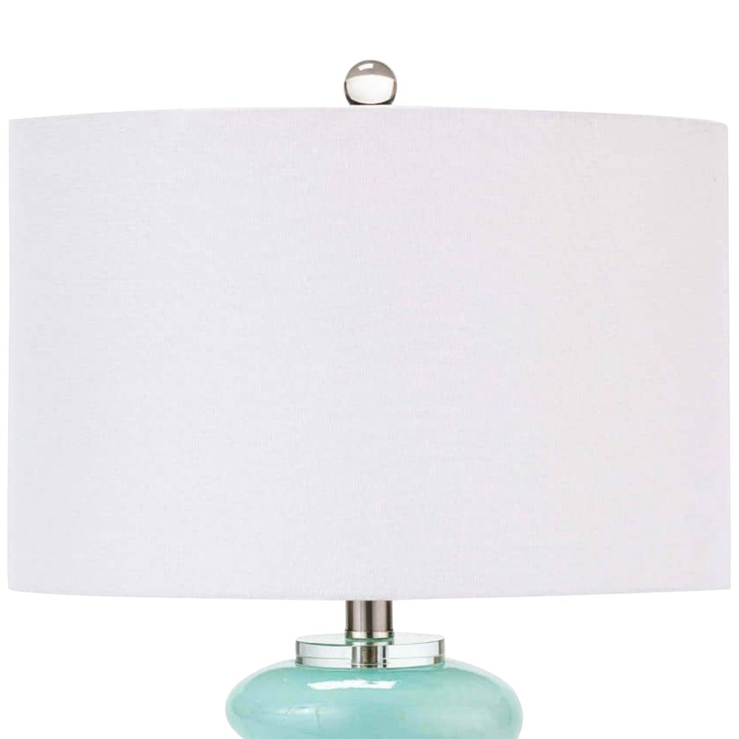 Regina Andrew Design Stacked Pebble Aqua Glass Table Lamp 96M62