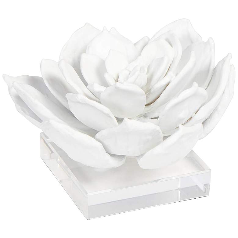 Image 1 Regina Andrew Design Succulent 7 1/2 inch Wide White Figurine
