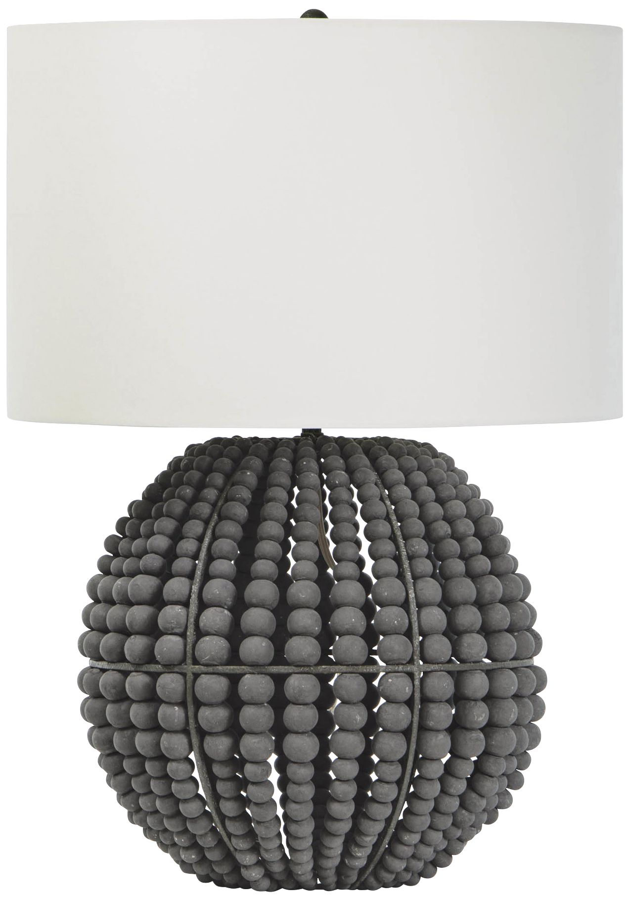 wood bead table lamp