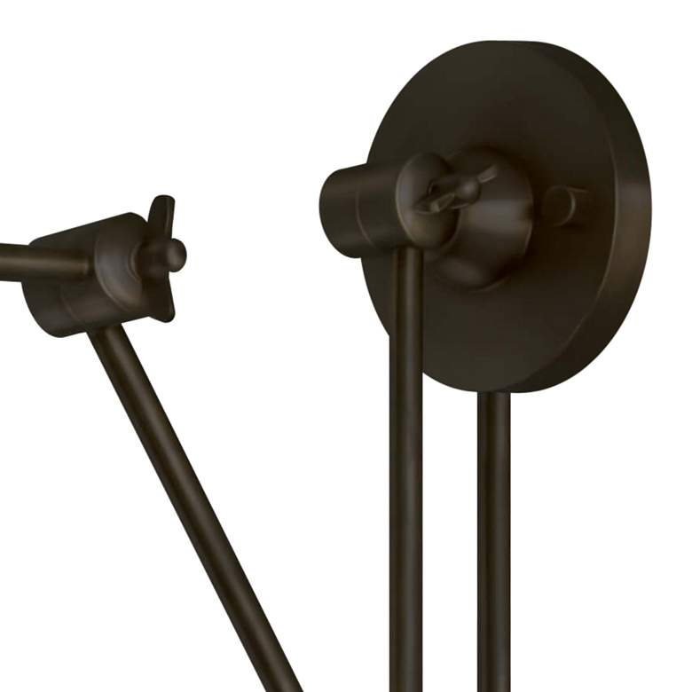 Image 3 Regina Andrew Design Zig-Zag Oiled Bronze Plug-In Wall Lamp more views