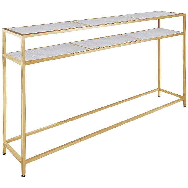 Image 1 Regina Andrew Echelon Console Table (Natural Brass) 30.5 Height