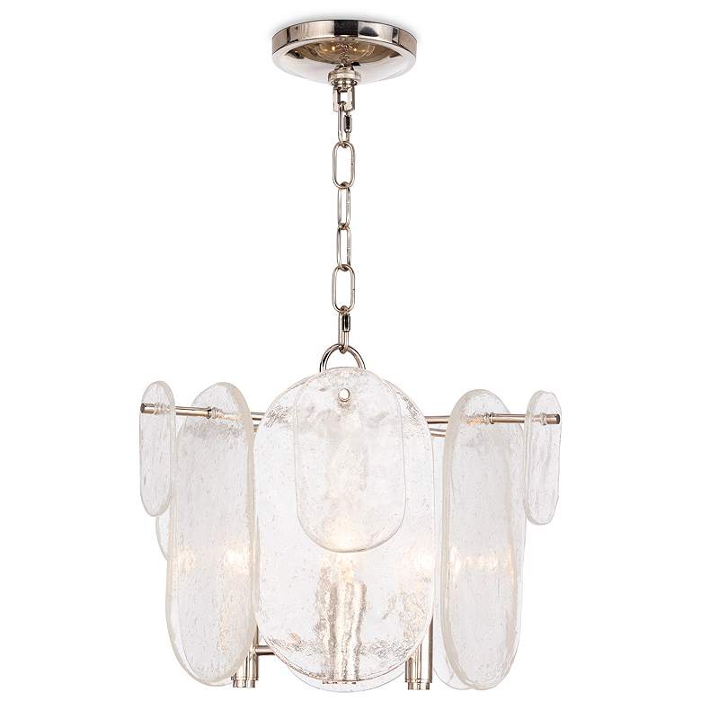 Image 1 Regina Andrew Echo 15 1/2" Wide 3-Light Polished Nickel Glass Pendant