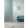 1_Regina Andrew Eclipse 83 1/2" Polished Nickel Modern Arc Floor Lamp
