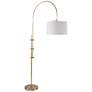 2_Regina Andrew Eclipse 84" High Modern Natural Brass Arc Floor Lamp