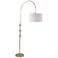 Regina Andrew Eclipse 84" High Modern Natural Brass Arc Floor Lamp
