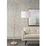 1_Regina Andrew Eclipse 84" High Modern Natural Brass Arc Floor Lamp