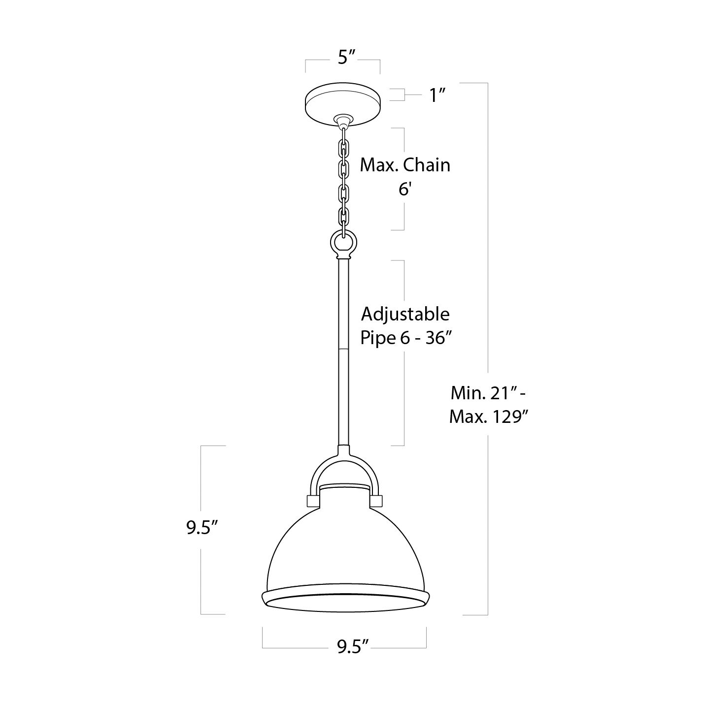 Image 7 Regina Andrew Eloise Ceramic Pendant Small (White) 21 Height more views