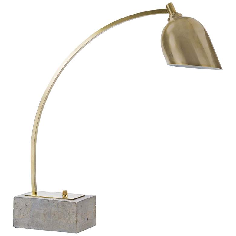 Image 1 Regina Andrew Eureka Natural Brass and Concrete Desk Lamp