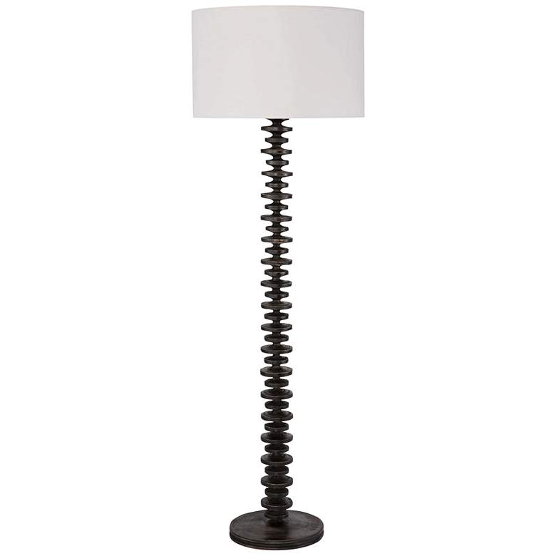 Image 1 Regina Andrew Fishbone 67" High Modern Ebony Wood Floor Lamp