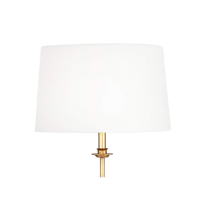 Image 2 Regina Andrew Fisher 62" White Drum and Gold Leaf Floor Lamp more views