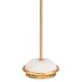 Regina Andrew Fisher 62" White Drum and Gold Leaf Floor Lamp