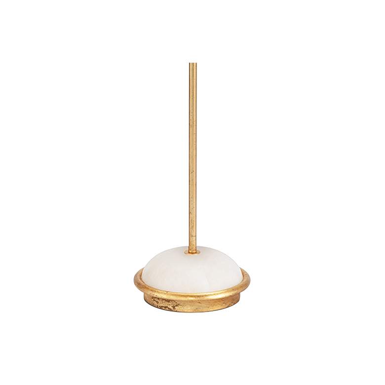 Image 3 Regina Andrew Fisher 62" White Drum and Gold Leaf Floor Lamp more views
