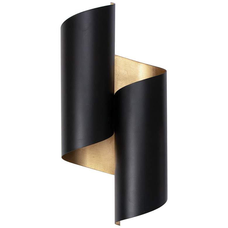 Image 1 Regina Andrew Folio Sconce (Black and Gold) 17 Height