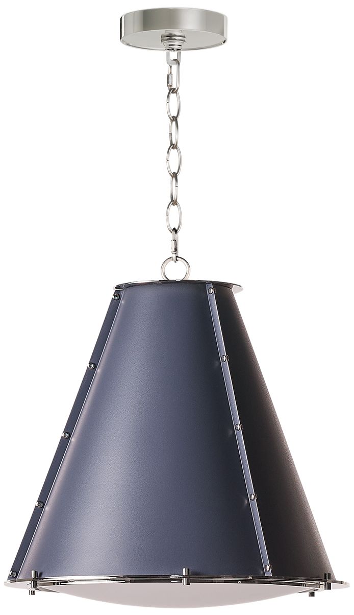 Regina Andrew French Maid Chandelier Small (Blue and Polished Nickel)