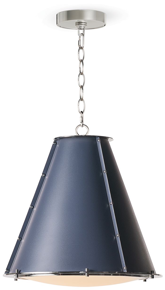 Image 5 Regina Andrew French Maid Chandelier Small (Blue and Polished Nickel) more views