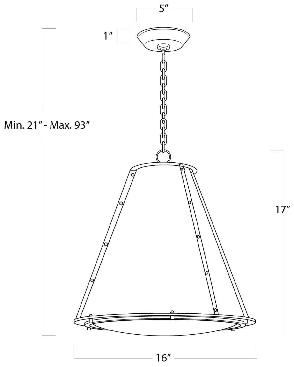 Regina Andrew French Maid Chandelier Small (Blue and Polished Nickel)