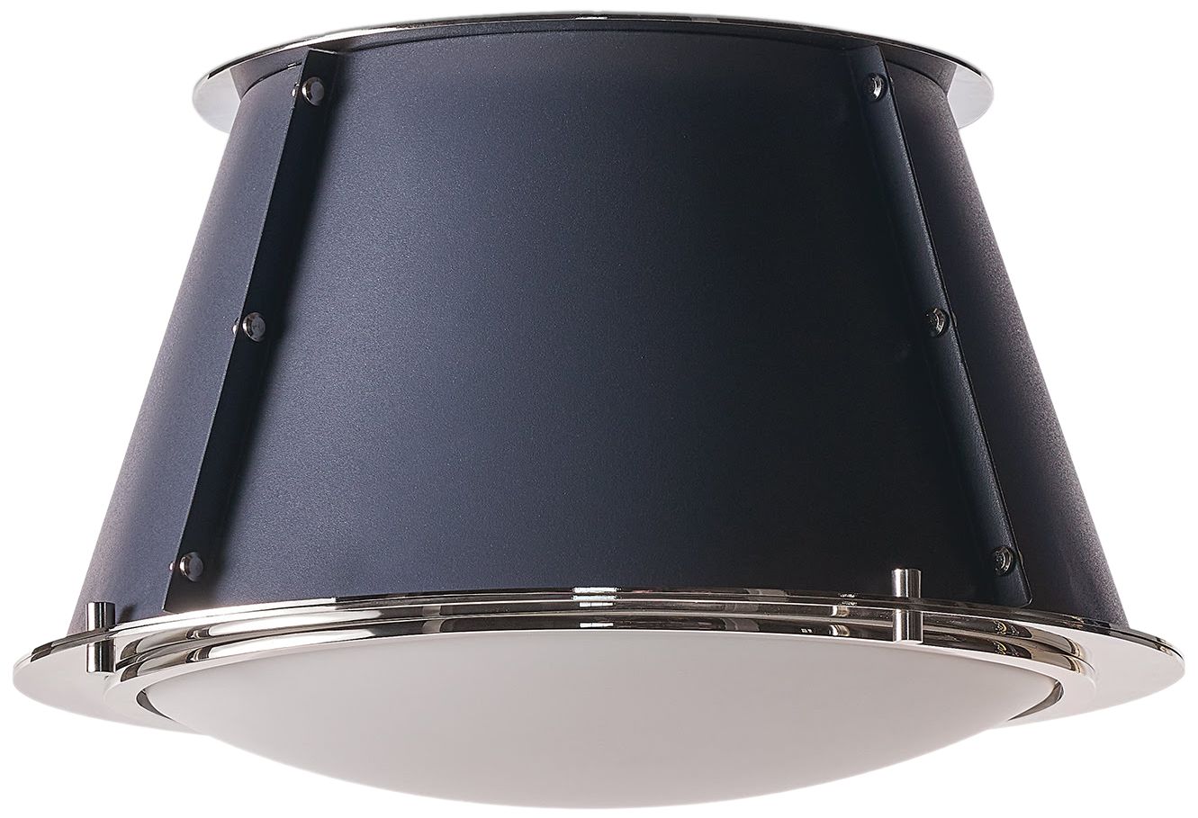 Regina Andrew French Maid Flush Mount (Blue and Polished Nickel)