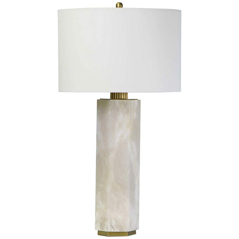 Image 1 Regina Andrew Gear 30 1/2 inch Natural White Stone Alabaster Table Lamp